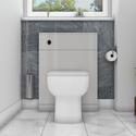 Toilet with Back to wall unit in pearl grey 