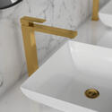 Angled top view of BC Tall Large Mono Mixer Tap for Counter Top Basins