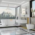 Extra Product Image For Jivana Suite Large Bath Twin Sink White Vanity Wall Hung Toilet 1