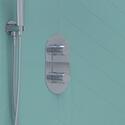 Extra Product Image For Tweed Round Chrome Thermostatic Shower Valve Dual 1