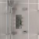 Product Image for Ribble 3 Outlet Shower Set with Shower Head (Ceiling Mounted), Handset Slider Kit, Bath Filler or Body Jets