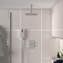 ribble squared 2 outlet shower head with handset and valve