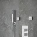 Product Image for Ribble 3 Outlet Shower Set with Shower Head (Wall Mounted), Handset, Bath Filler or Body Jets