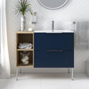 Alani 900 Navy Blue Sink Cabinet and Storage