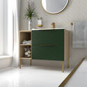 Alani 900 Green Sink Cabinet and Storage