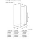 Tech Drawing of Radiant Deluxe One Wall Shower 900 Bifold