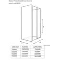 Tech Drawing of Radiant Deluxe One Wall Shower 700 Bifold
