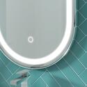 Extra Product Image For Bc Oval Illuminated Mirror With Silver Frame 1000 X 500Mm 1