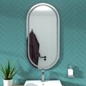 Extra Product Image For Bc Oval Illuminated Mirror With Silver Frame 1000 X 500Mm 2