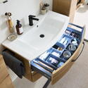 Top View showing 900mm Basin with Open Drawer for 7045