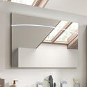 Angled Side View of 1300mm LED Flat Mirror