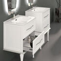 Lifestyle Side View of Tiffany Sink Unit with Open Drawer