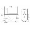 Technical Drawing for Carolina Rimless Toilet with Slim Seat
