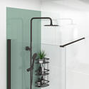 Extra Product Image For Radiant Black Hinged Walkin Recess Shower Enclosure 1
