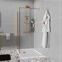 Product Image for Radiant 1300 Brushed Gold Shower Enclosure for Recess