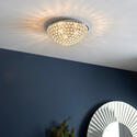 Decorative Flush Ceiling Light: 3 Bulb
