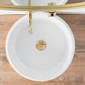 Image for REA Aubrey White and Gold Countertop Basin
