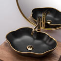 Fulton Black Countertop Sink with Gold Edge