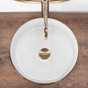 Image for REA Remy White and Gold Countertop Basin
