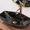 Brett Gloss Black Marble Countertop Sink