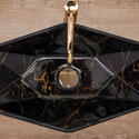 Brett Gloss Black Marble Countertop Sink