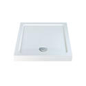 Stone Resin Square Easy Plumb Tray 700 x 700 with Optional Chrome Waste