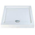 Stone Resin Square Easy Plumb Tray 900 x 900 with Optional Chrome Waste