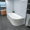 Biscay Double-ended Left-Hand Bath with Optional Beauforte Reinforcement: 1600, 1700
