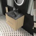 alani chrome offset shower suite 600 black basin unit