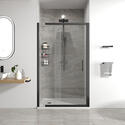 odessa black recess 1200 slider shower door