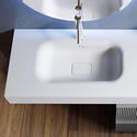 premium 1200 wall hung sink with optional cloud grey drawer storage