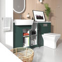 oliver chrome 1500 matt green vanity and toilet package