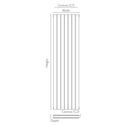 padish vertical double white designer radiator