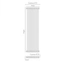 effendi 2 column vertical anthracite designer radiator