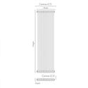 effendi 2 column vertical raw metal designer radiator