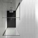 aqualavo 1000 rectangle shower tray black slate effect slimline black waste