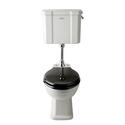 bayswater victrion low level traditional toilet with black seat
