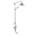bayswater victrion nickel shower bath riser with head, handset and bath spout