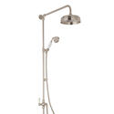 bayswater victrion brushed nickel rigid riser shower kit with head