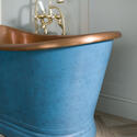 bc designs 1700 copper boat bath patinata