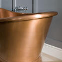 bc designs 1500 copper boat bath with inner antique copper & outer antique copper