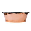 bc designs copper countertop basin 530mm with inner nickel & outer copper