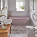 bc designs casini 1700 satin rose freestanding bath