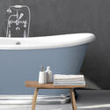 bc designs 1600 acrylic freestanding boat bath with aluminium plinth