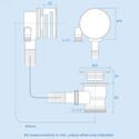 Line Drawing of Round Bath Filler Overflow Waste