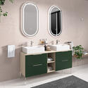 Alani 1500 Green Double Vanity Rectangular Sink