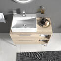 alani 900 oak vanity rectangular sink and shelves