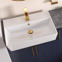 oliver 1400 navy blue combination vanity and toilet set gold