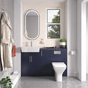 Oliver 1400 Navy Blue Fitted Furniture Chrome