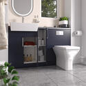 Oliver 1400 Navy Blue Fitted Furniture Chrome